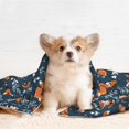 thumbnail image 4 of Naloa Playful Foxes Forest Blues Dog Blanket, 3 Sizes Cat Blanket for Indoor Cats Large Medium Small Dog Gifts-Medium, 4 of 8