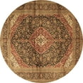 thumbnail image 1 of Ahgly Company Indoor Round Persian Brown Traditional Area Rugs, 5' Round, 1 of 4