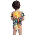 thumbnail image 3 of Yiaed Colorful Fishing Boats Print Infant Climbing Short Sleeve Onesie One-Piece Baby Bodysuit Clothes 0-12 Months -6 Months, 3 of 6