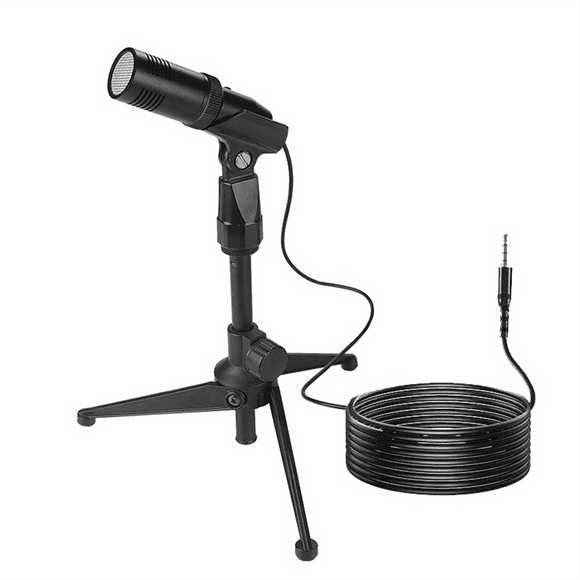 Micrófono de Condensador Micrófono de Escritorio para Grabación para PC Computadora Portátil Transmisión de Video Juegos Podcasts Voces