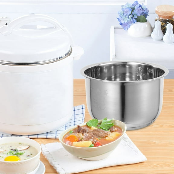 DINHEAROM Non Stick Stainless Steel Inner Pot 1Pcs 7.1x7.1x4.1In