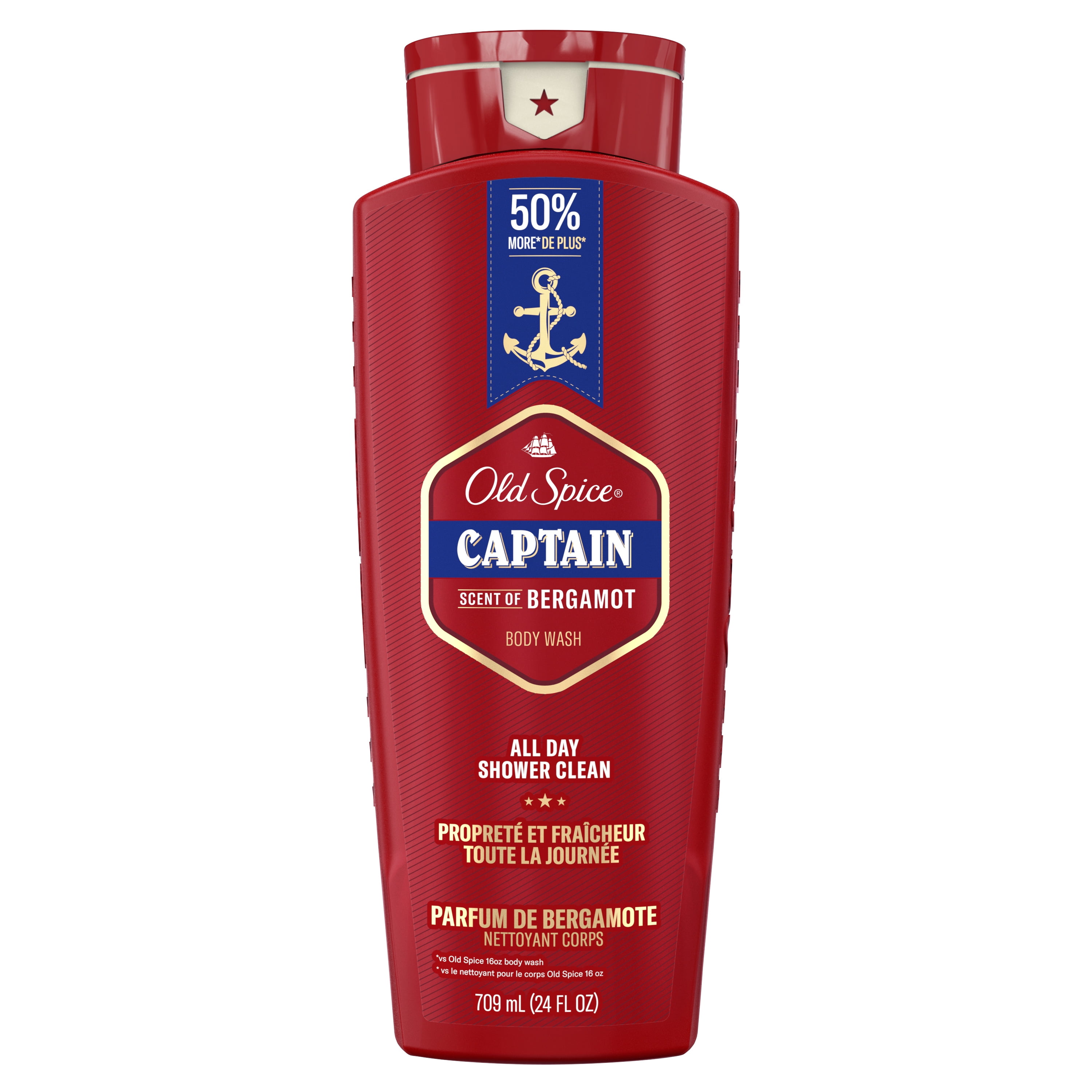 Old Spice Red Collection Body Wash for Men, Captain Scent, 24 fl oz