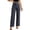 02# Dark Gray, variant on Casual Pants for Women High Waisted Solid Color Elastic Waist Stretchable Summer Straight-Leg Full Length Flat Front Rise Work Outdoor Beach Trousers S-2XL