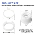 thumbnail image 2 of W10721967 Washer Pulley Clutch Kit, W10006384 Washer Drive Belt Replacement Kit Compatible for, 2 of 5