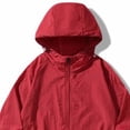 thumbnail image 6 of VBTAPA Sun Protection 3 Piece Sets for Men UPF 50+ Long Sleeve Hoodie Shorts Pants Set Zip Up Windbreaker Jacket Matching Set Outdoor Hiking Athletic Running Outfit Wine XXL, 6 of 6