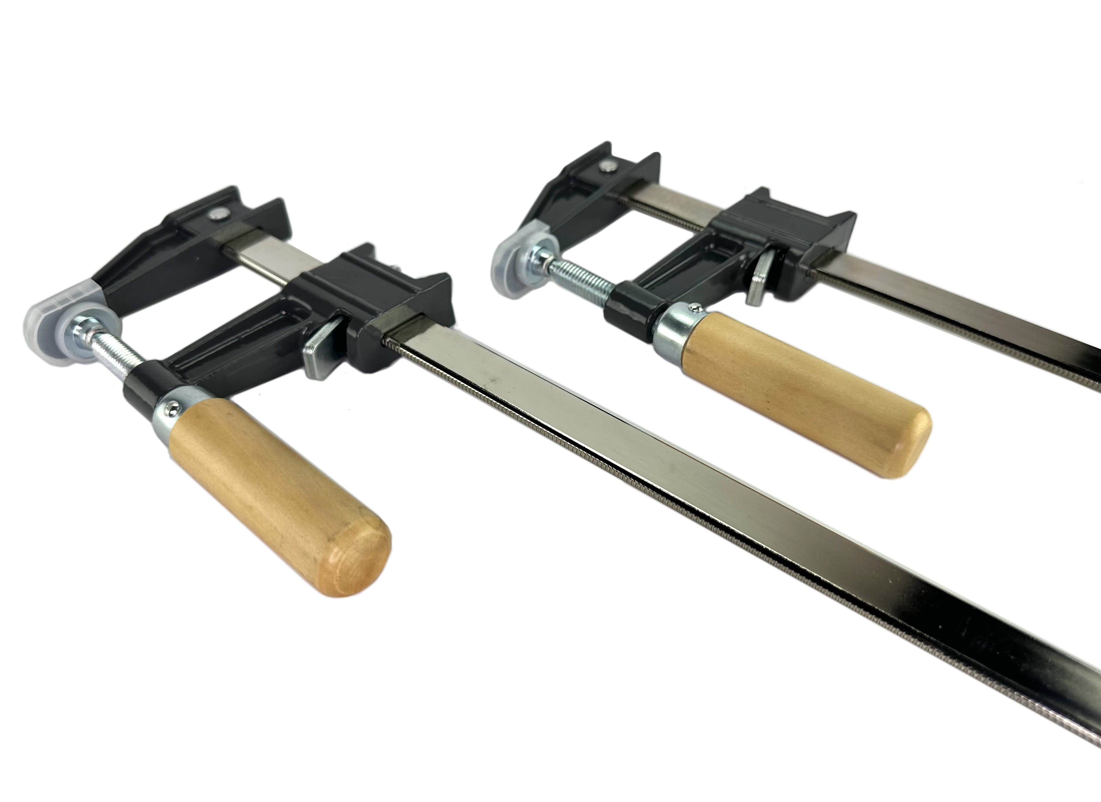 Set of 2 - 36" Steel Bar Clamp with Metal Ratcheting System and Quick Release Suitable for a Wide Range of Woodworking and Metalworking