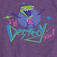 thumbnail image 3 of Invader ZIM - ZIM Screaming I'll Destroy You - Retro Style - Toddler And Youth Girls Short Sleeve Graphic T-Shirt, 3 of 5