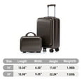 thumbnail image 5 of Pawverly 20" Carry-On Suitcase Set with 14" Cosmetic Case, ABS Spinner Luggage with Quick-Access Front Panel & Combination Lock, 5 of 19