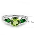 thumbnail image 2 of Green Womens Ring Anillo Para Mujer 316L Stainless Steel Ring with Crystal in Peridot, 2 of 5