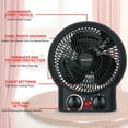 thumbnail image 3 of Brentwood Kool Zone H-F304BK H-F304BK 3-Speed 1,500-Watt-Max Portable Electric Space Heater and Fan, 3 of 8