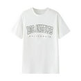 thumbnail image 3 of Bjutir Women T-Shirts Tees Vintage Print Blouses Oversized Fashion Loose Short Sleeve Tops White 2Xl, 3 of 4