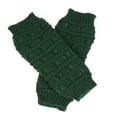 thumbnail image 3 of Baberdicy Gloves Women's Knitted Wool Open Finger Gloves Half Finger Short Warm Gloves Gloves for Cold Weather Green, 3 of 4