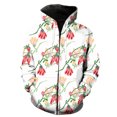 thumbnail image 1 of Sudadera con capucha y cremallera para hombre, estilo Harajuku informal de gran tamaño, con estampado de flores y magnolia, ideal para primavera de 2024. Chaquetas con capucha, ropa de calle, moda mod, 1 of 6