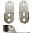 thumbnail image 2 of Support de Tringle de Garde-Robe 10 Pcs Support Ovale de Garde-Robe en Acier Chromé pour Tringle à Rideaux, Barre de Garde-Robe, Porte-Manteau, 2 of 5