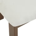 thumbnail image 5 of GDF Studio 3-Piece Modern Dining Set with Aluminum Round Table & 2 Upholstered Chairs, Brown+White, 5 of 10