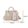 thumbnail image 5 of KAWELL Straw Woven Shoulder Bag for Women Girls Tote Handbag Summer Hobo Bag 2pc, 5 of 5