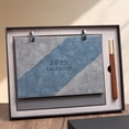 thumbnail image 1 of Suncoda Leather Calendar, Calendar Set New Year Calendar Desktop Office Small Decorations Monthly Calendar Leather Calendar, 1 of 6