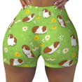 thumbnail image 2 of Picia Guinea Pigs Printed Workout Shorts for Women Seamless Scrunch Butt Lifting High Waisted Yoga Gym Booty Running Moisture-wicking Short Pants-X-Large, 2 of 9