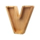 thumbnail image 2 of Lata de ahorro de madera con letras en inglés y cristal transparente., 2 of 6