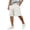 White, variant on Zimjoy Men's Corduroy Shorts Loose Elastic Drawstring Bermuda Soft Knee Length Summer Shorts with Large Pockets, Black L