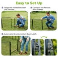 thumbnail image 4 of SunsGrove Decorative Garden Fence 50 in(H) x 10.2 ft(L) 4 Panels, Heavy Duty Metal Animal Barrier Fence, No Dig Fence for Dogs, Rabbit Fence for Garden, Black, 4 of 7