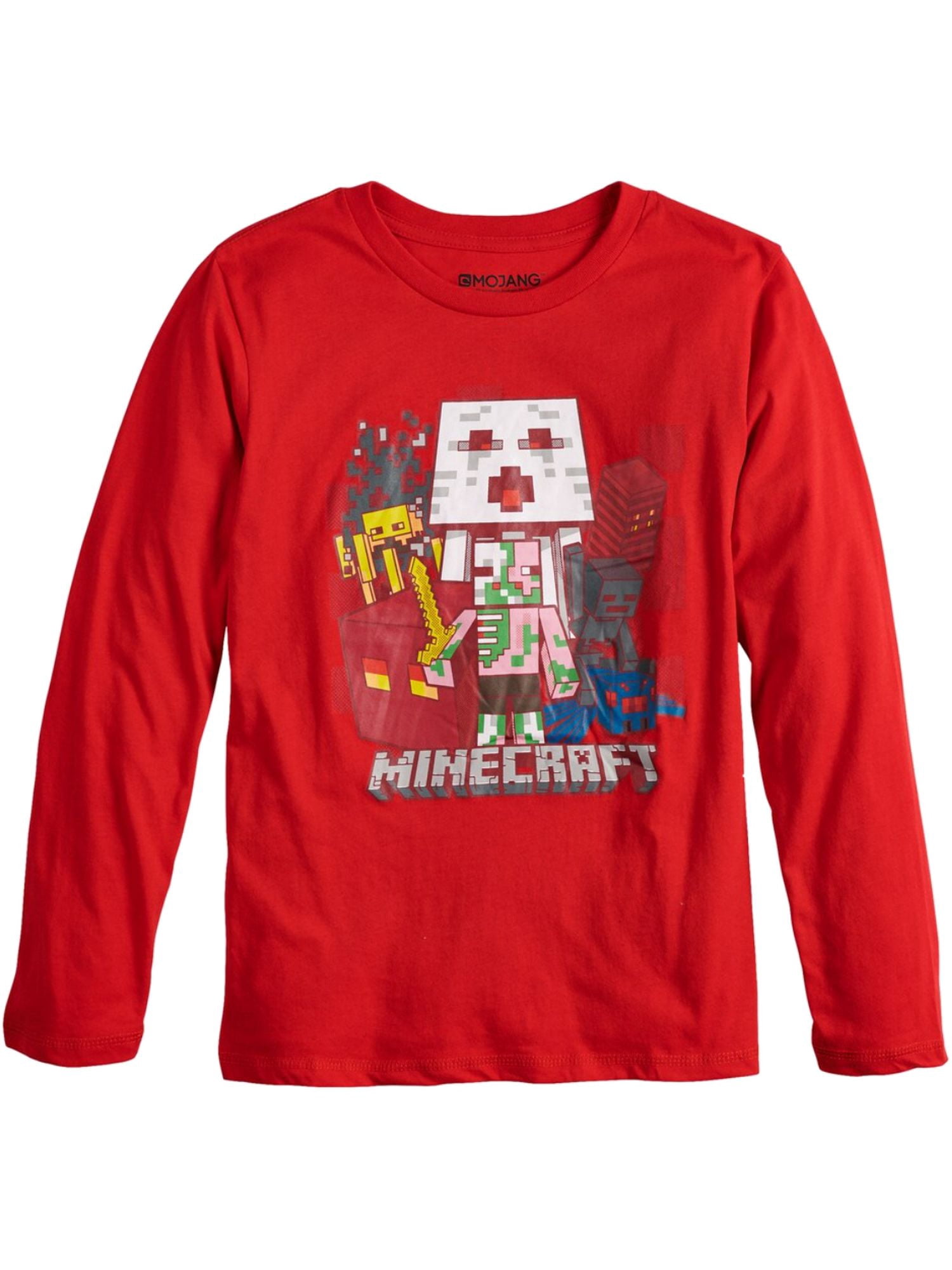Boys Red Zombie Spider Minecraft Long 