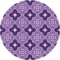 thumbnail image 1 of Ahgly Tapis Rond Lavable en Machine Intérieur Transitionnel Violet Vif, 3 Pieds Rond, 1 of 7