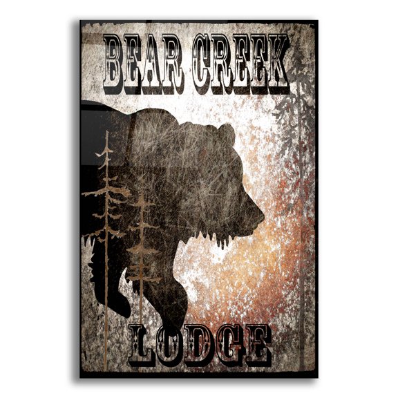 Epic Art 'Lodge Bear Creek Lodge' by Lightbox Journal, Acrylic Glass Wall Art, 16"x24"
