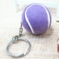 thumbnail image 4 of SPRING PARK Mini Sport Ball Tennis Keychain Soft Lovely Flocking Key Ring for Kids, 4 of 7