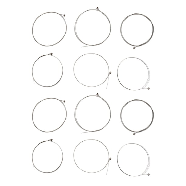 2Set Cuerdas de Guitarra Electrica (008-038) Pulgadas Extremo de Bola Plateado Nickell 6Pcs/Set Blanco Cuerdas para Guitarra Musical