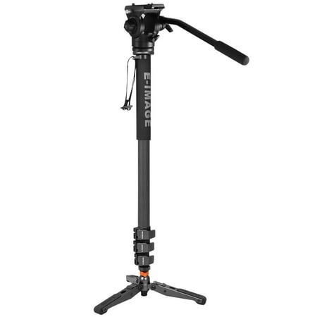 UPC: 0847983029495 | Ikan E-Image MC600 4-Stage Carbon Fiber Monopod with 610FH Fluid Head  79  Maximum Height  6.6 Lbs Capacity