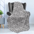 thumbnail image 4 of Floral Soft Flannel Fleece Throw Blanket, Silhouettes of Garden Burgeoning on Streaks Inky Sketch Artwork, Cozy Plush for Indoor and Outdoor Use, 70" x 90", Charcoal Grey and White, by Ambesonne, 4 of 5