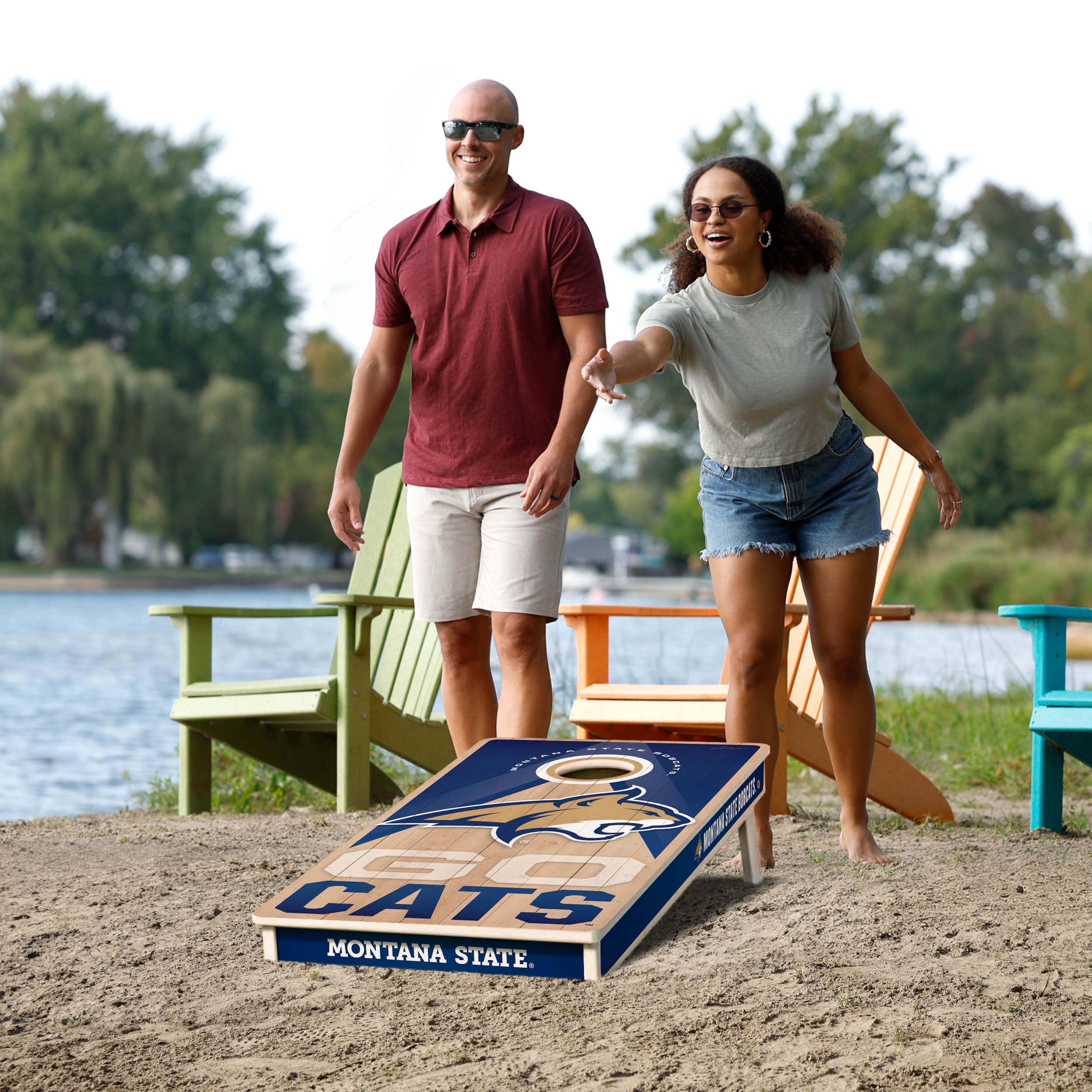 YouTheFan NCAA Montana St Bobcats 2X4 Slogan Series Cornhole NO BAGS