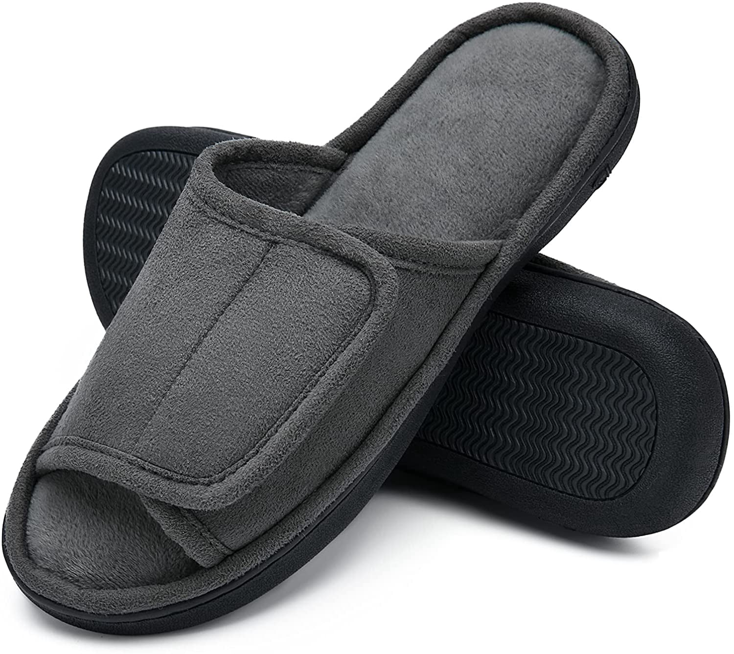 Velcro,Comfy Memory Foam Slide Slippers 