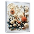 thumbnail image 2 of Designart "Expressing Deep Marine Beauty In White And Peach Tones" Coastal Coral Under Water Floater Framed Wall Art Living Room, 2 of 5