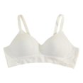 thumbnail image 1 of Teenage Girls Sports Bra with Adjustable and Removable Shoulder Strap Training Bra Pack White, 1 of 4