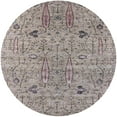 thumbnail image 1 of Ahgly Company Machine Washable Indoor Round Industrial Modern Silver Pink Area Rugs, 5' Round, 1 of 7