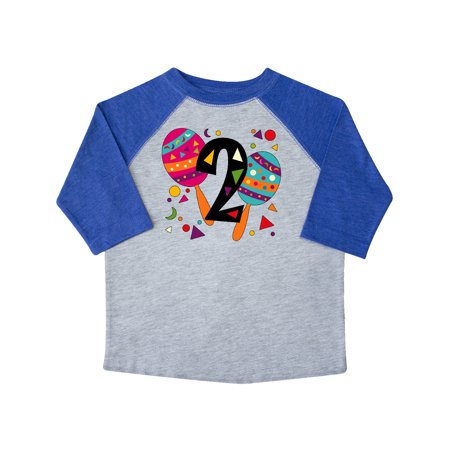 

Inktastic Second Birthday Cinco de Mayo- Maracas Gift Toddler Boy or Toddler Girl T-Shirt