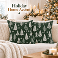 thumbnail image 5 of LOMYOLO Christmas Throw Pillow Covers Set of 2, 20x20IN Chenille Double Side Xmas Decorative Pillow Covers Soft Farmhouse Holiday Cushion Covers for Sofa Couch Bed, Christmas Tree Reindeer Snowflake, 5 of 8