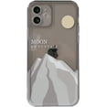 thumbnail image 4 of Case for iPhone 11 6.1 inch, Clear Soft Bumper Protective Retro Color Snow Mountain Moon Transparent Phone Case - Black Ice Peak, 4 of 16