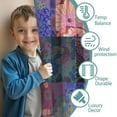 thumbnail image 3 of Blackout Kids Curtains,Boho Bohemia Pioneer Flower Childrens Insulated Curtains Set Of 2,Bedroom Essentials,Toddler Room Decor 52"x63"(132x160cm), 3 of 4