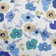 thumbnail image 1 of oneOone Polyester Spandex Blue Fabric Floral Sewing Material Print Fabric By The Yard 56 Inch Wide, 1 of 4