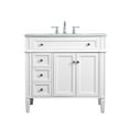 thumbnail image 4 of Elegant Decor Park Avenue 36" Aluminum MDF Single Bathroom Vanity in Driftwood, 4 of 7