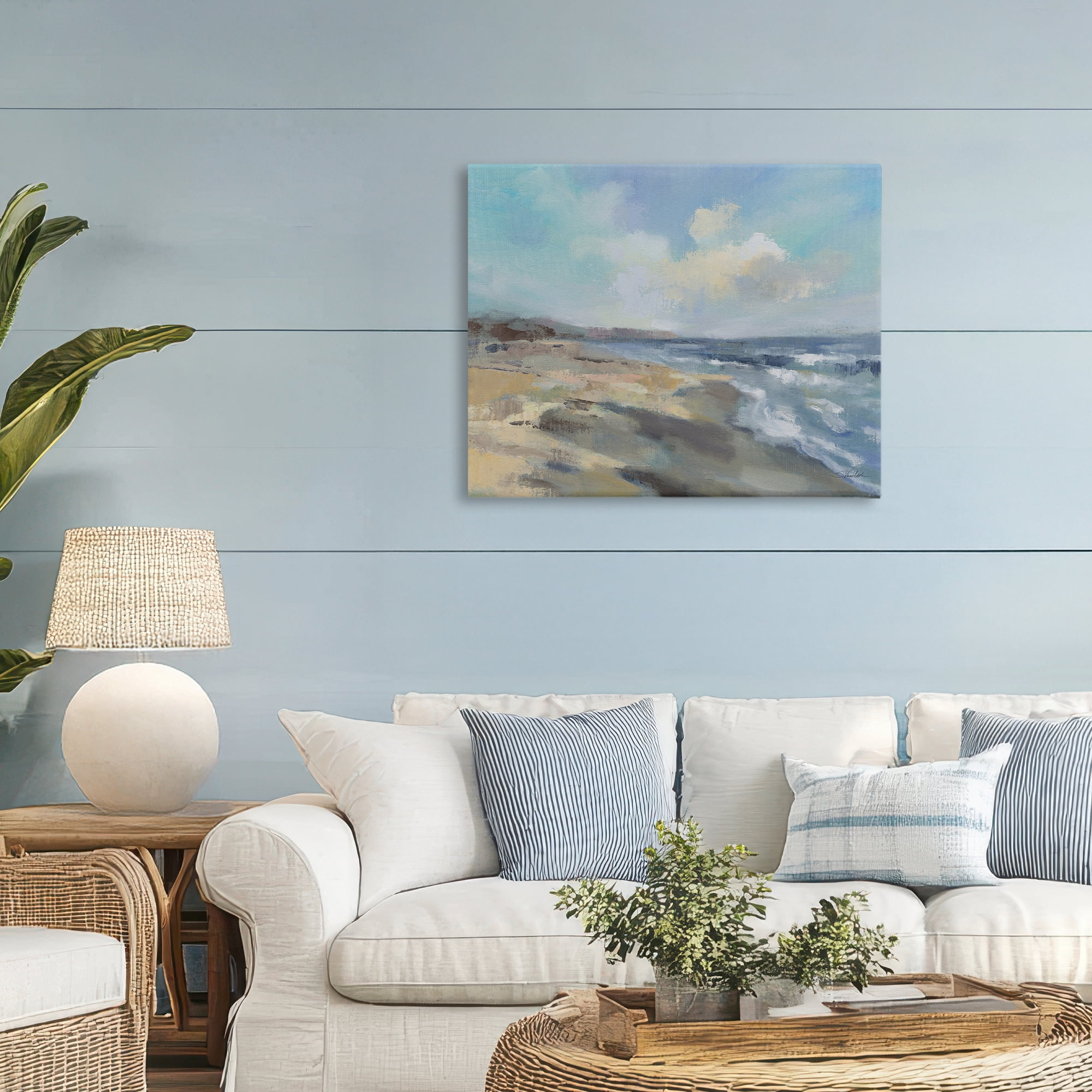 Stupell Industries Serene Morning Beach Waves Canvas Wall Art, design by Silvia Vassileva
