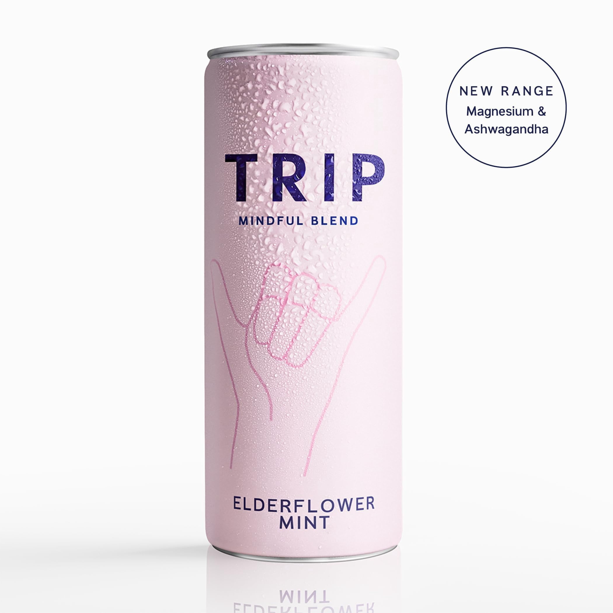 TRIP Sparkling Magnesium Drink, Variety Pack Flavor, 12 oz, 12 Pack, Adaptogen Drink With Ashwagandha and Lions Mane