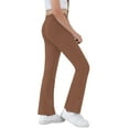 thumbnail image 3 of Sherrylily Girls Yoga Pants V Cross Waist Wide Leg Flare Pants High Waist Bootcut Pants with Pockets, 3 of 6