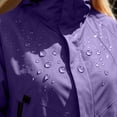 thumbnail image 6 of Mifsaly Raincoat for Women Waterproof Hardshell Hooded Full Zip Windbreaker Jacket Breathable Outdoor Sports Hiking Jackets with Zipper Pockets Purple,L, 6 of 9