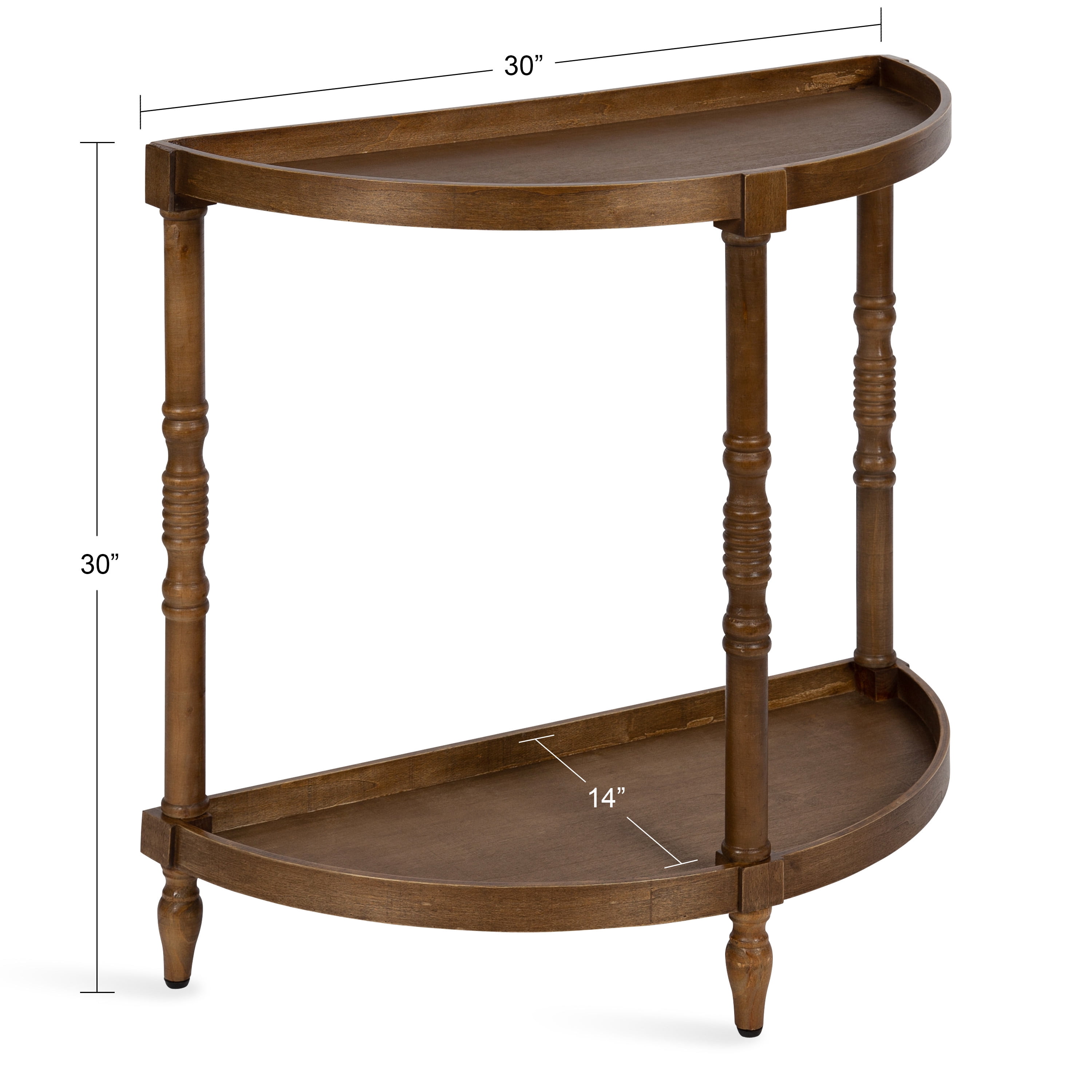 Kate and Laurel Bellport Farmhouse Console Table, 30 x 14 x 30, Rustic Brown, Vintage Entryway Table