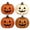 B, variant on 4 Pack Vintage Distressed Solid Wood Pumpkin Ornaments Mixed Color Jack-o Lantern Face Wooden Figurine Set Fall Autumn Tiered Tray Mantel Tabletop Halloween Farmhouse Rustic Indoor Seasonal Decor-A