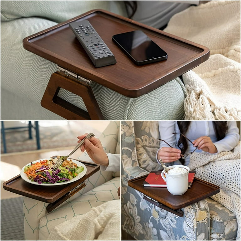 Clip On Tray Sofa Table Couch Arm Tray Table Portable Side Tables